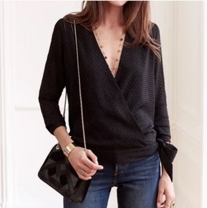 Sezane Ella wrap blouse